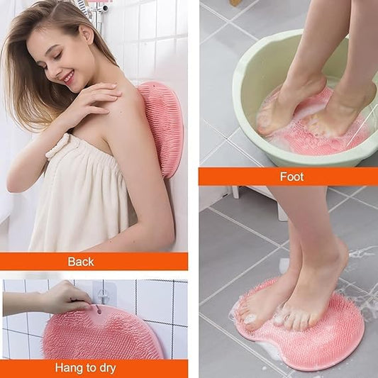 Silicone Foot Scrubber & Bath Massage Mat 🦶✨ | Anti-Slip Exfoliating Cleaner