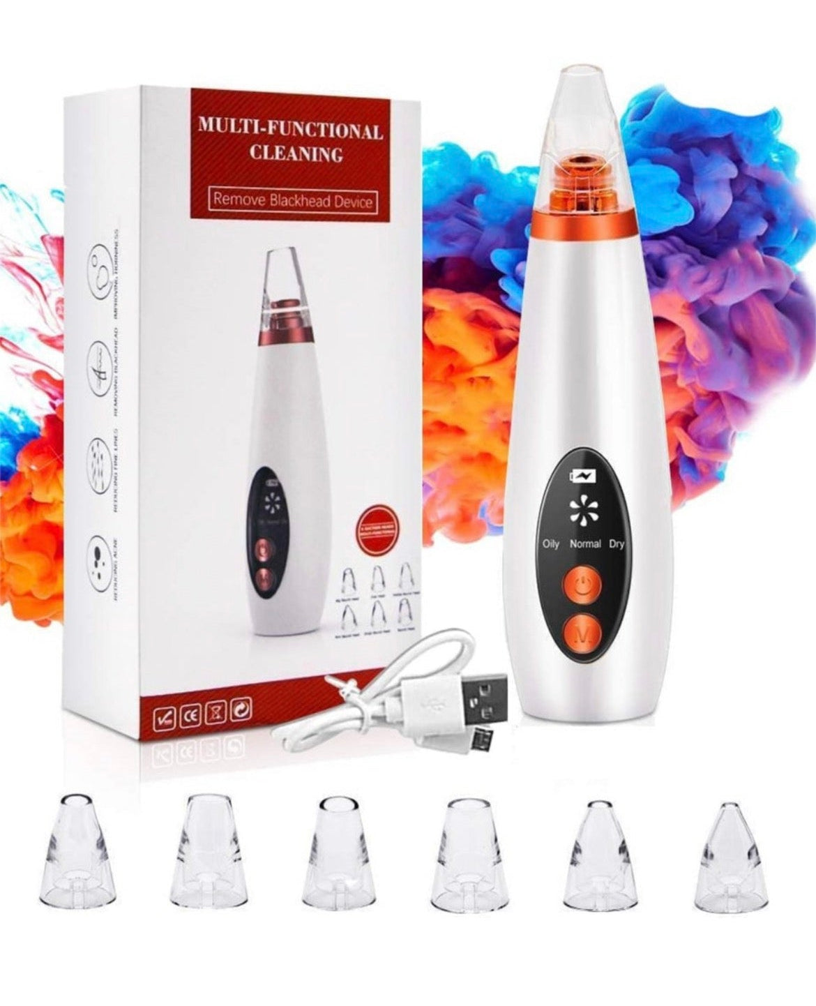 Electric Blackhead Remover Vacuum – 6 Head Multi-Functional Pore Cleaner✨