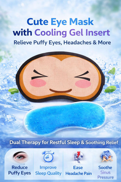 Cooling Gel Eye Mask 😴❄️ | Ice Pack Sleep Mask for Relaxation, Puffy Eyes & Headache Relief