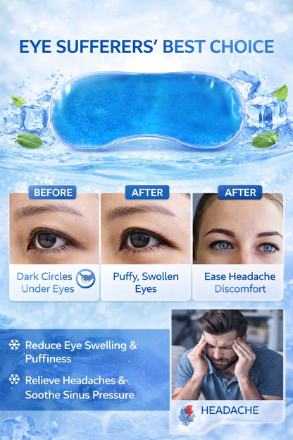 Cooling Gel Eye Mask 😴❄️ | Ice Pack Sleep Mask for Relaxation, Puffy Eyes & Headache Relief