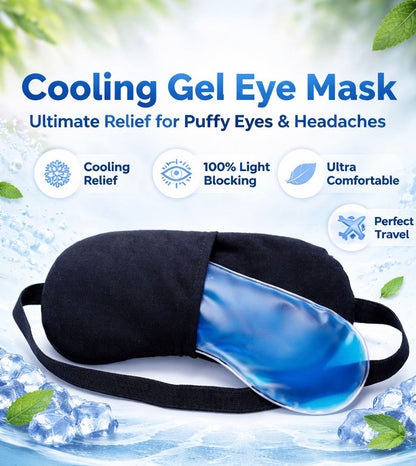 Cooling Gel Eye Mask 😴❄️ | Ice Pack Sleep Mask for Relaxation, Puffy Eyes & Headache Relief